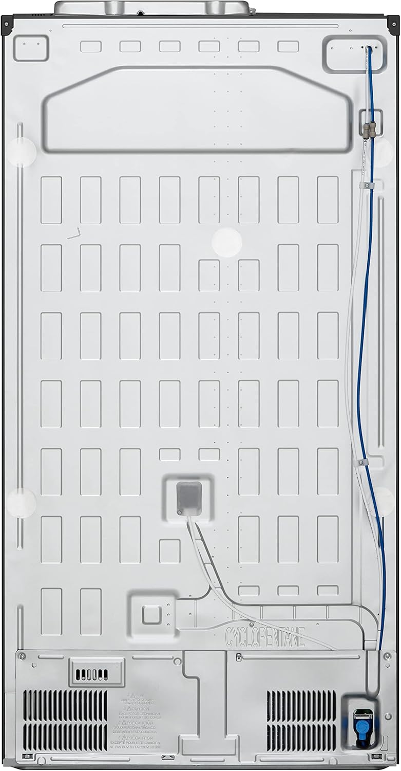2026 LG GSXV91MCAF Réfrigérateur combiné - Side by Side, 635L, InstaView, Total No-Frost, Compartiment congélation, Distributeur d'eau et glace UVnano, Compresseur Inverter Linear, Wi-Fi, Noir, Classe F