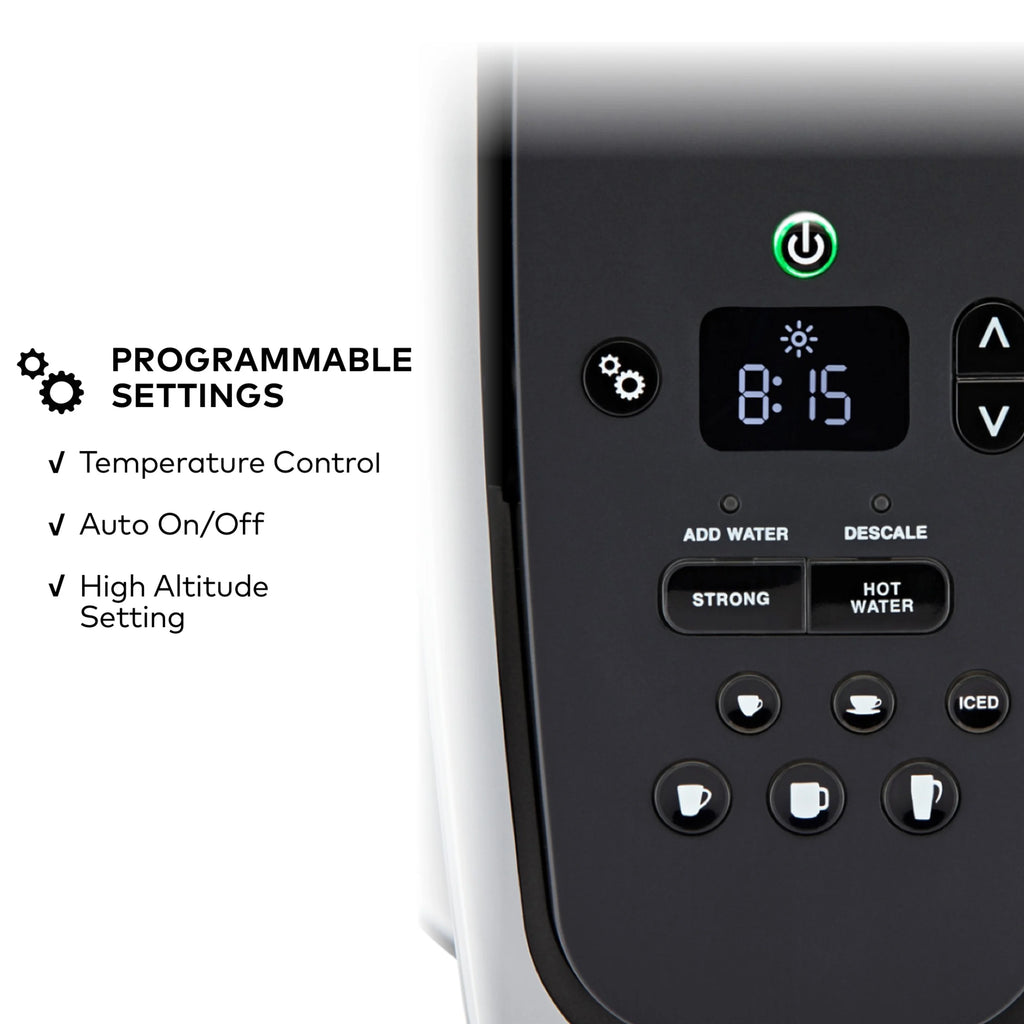 2026 2025 Keurig K-Elite – Machine à Café à Dosettes K-Cup à Portion Unique, Finition Brossée Slate, Programmable pour Café Chaud et Glacé