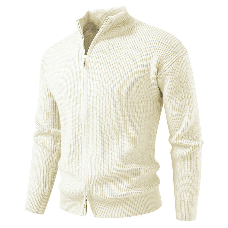 Gilet coupe ajustée en coton zip frontal fermeture pour homme