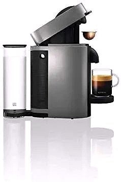 2026 Machine à café et espresso Nespresso Vertuo Plus par De'Longhi, grise, avec mousseur à lait Aeroccino