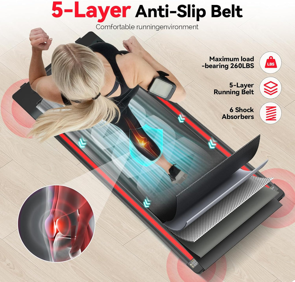 2026 2025 Sperax Tapis de Marche Vibrant avec Application, Tapis de Course 3 en 1 Sous Bureau, 2,5HP Faible Bruit, Tapis de Marche avec Télécommande, Tapis de Course Portable pour Bureau à Domicile