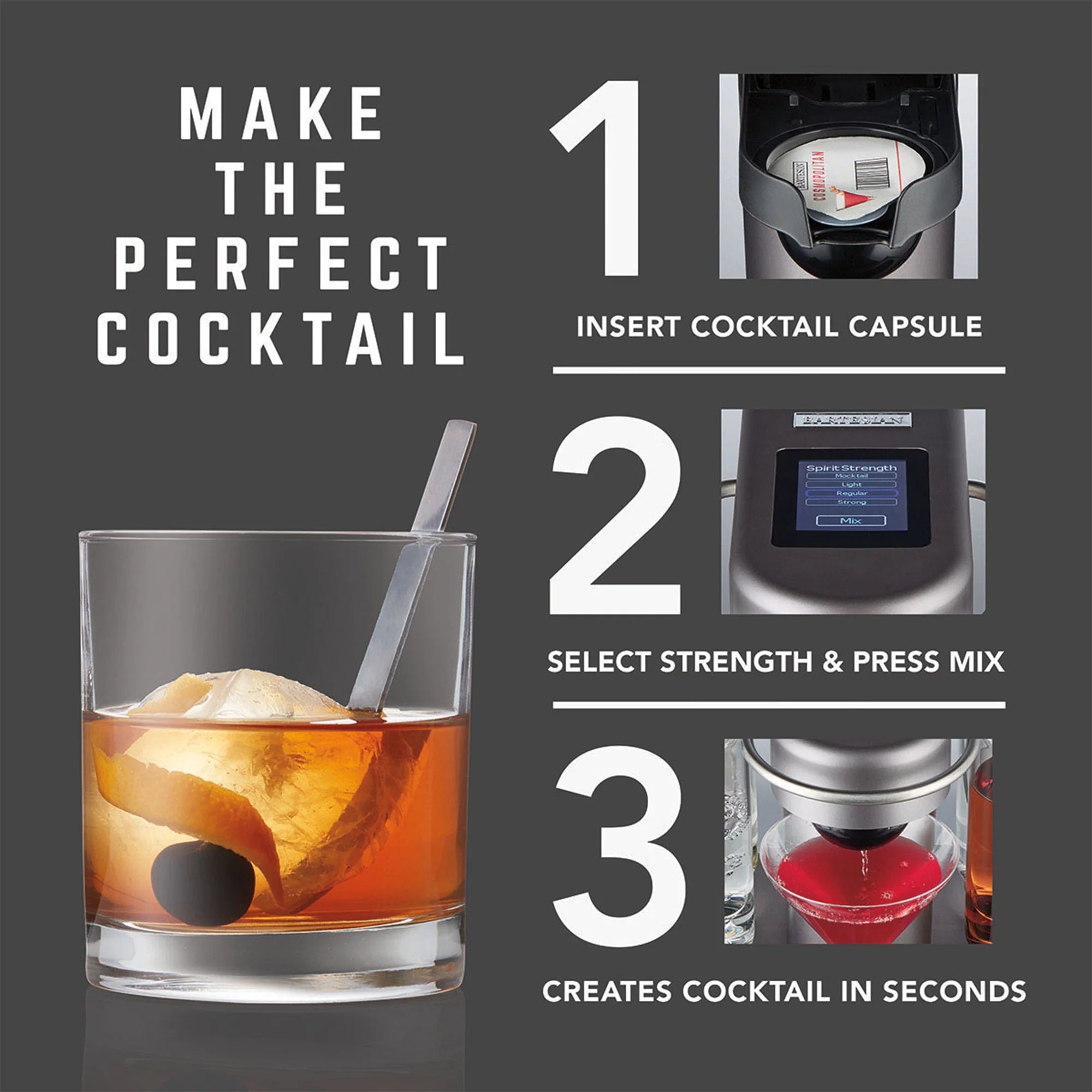 2026 2025 Le Bartesian Cocktail Maker – Machine à Cocktails Premium à Capsules pour Cocktails et Mocktails Maison, Facile et Rapide