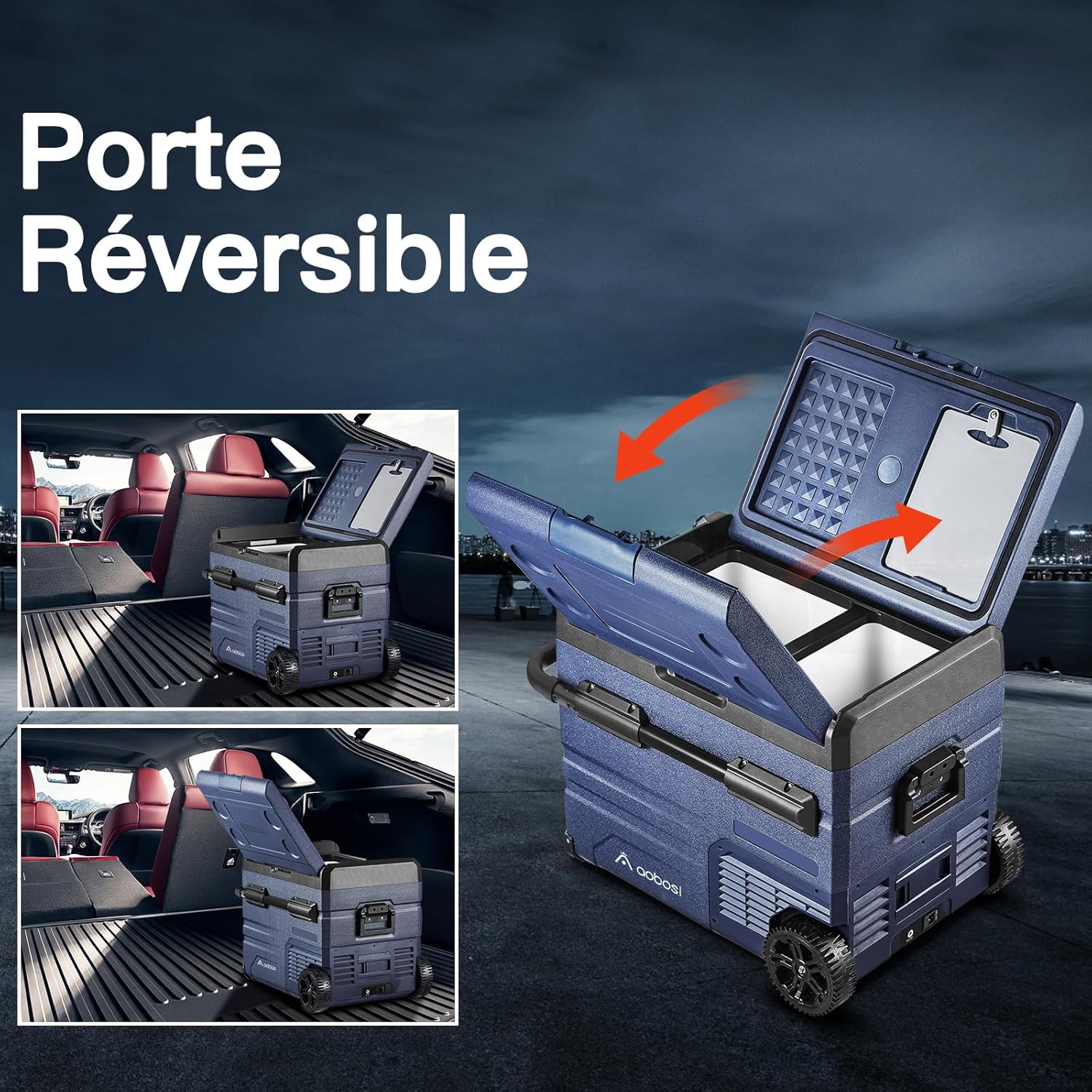 2026 115L Glaciere Electrique Double Zone,Glaciere a Compression WiFi APP,12 V/24 V et 100-240 V Frigo Camping,-20 ℃ à 20 ℃,pour Voiture,Camion,Bateau,Camping,Car,Caravanes,Voyageant,Maison