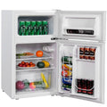 2026 Réfrigérateur Compact Mini-réfrigérateur 90 L Congélateur Séparé avec Design à 2 Portes Fonctionnement Silencieux Blanc/Gris/Noir