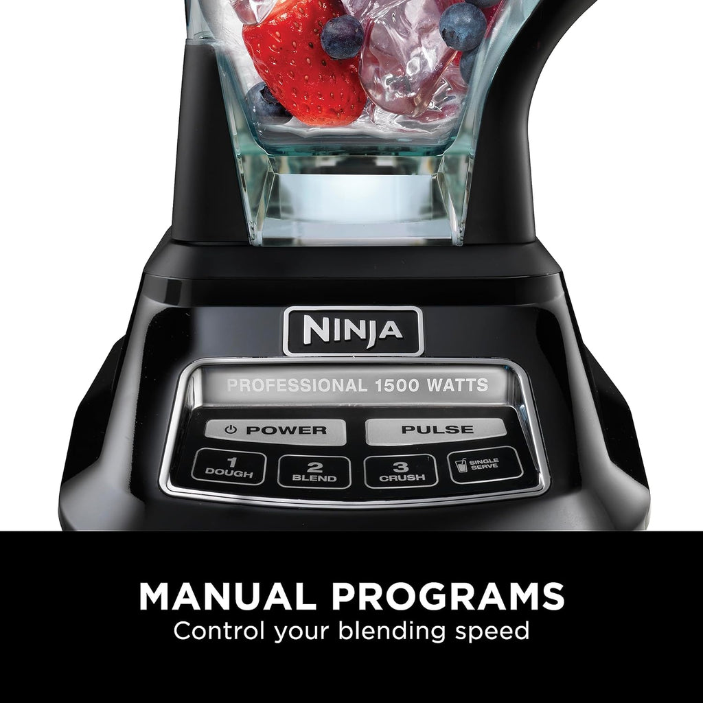 2026 2025 Ninja Mega Kitchen System, 1500W, Blender XL 72 oz et Robot Culinaire 8 Tasses avec (2) Gobelets To-Go 16 oz, Technologie Total Crushing - Smoothies, Glace Pilée, Purées, Pâte & Plus, Noir, BL770