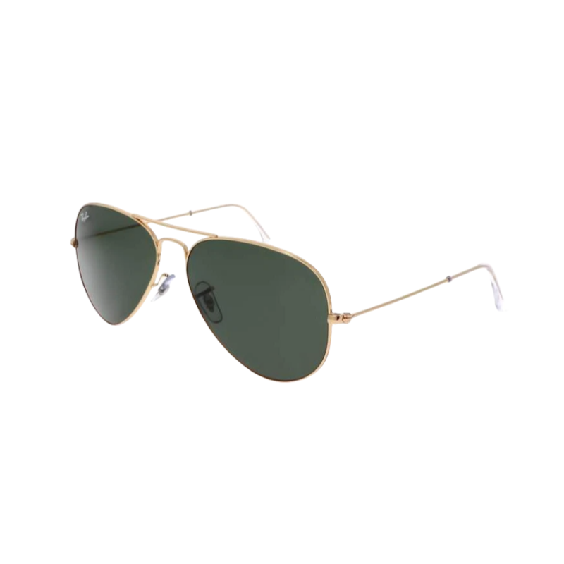 2026 2025 Lunettes de Soleil Ray-Ban Aviator Classic Monture Dorée Brillante / Verres Verts - RB3025 L0205-58