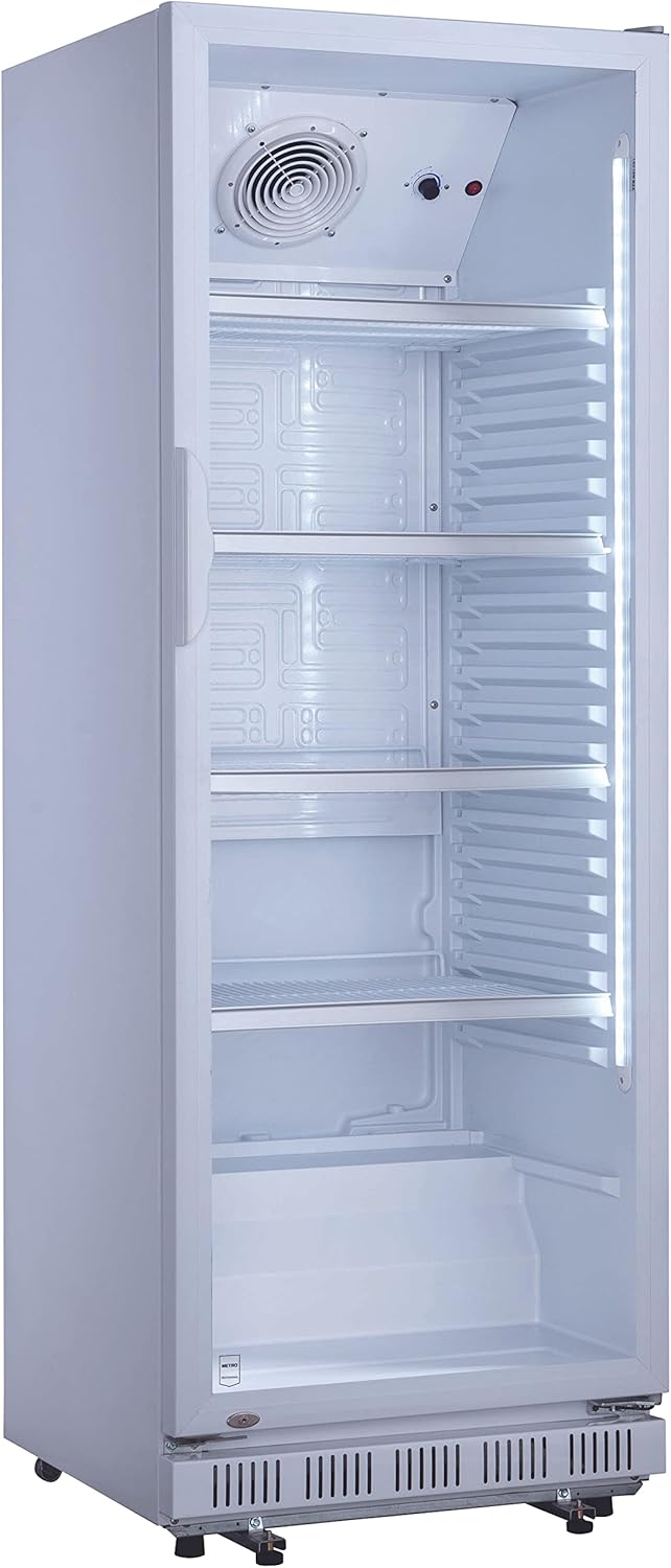 2026 METRO Professional Réfrigérateur à Boissons GSC2360B, Acier/Verre, 62 x 63.6 x 175.3 cm, 347 L, avec Serrure, Noir