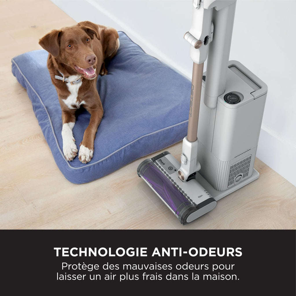 2026 Shark Detect Clean & Empty IW3612AMZEU, Aspirateur sans Fil, Blanc, 240 W, 2 liters