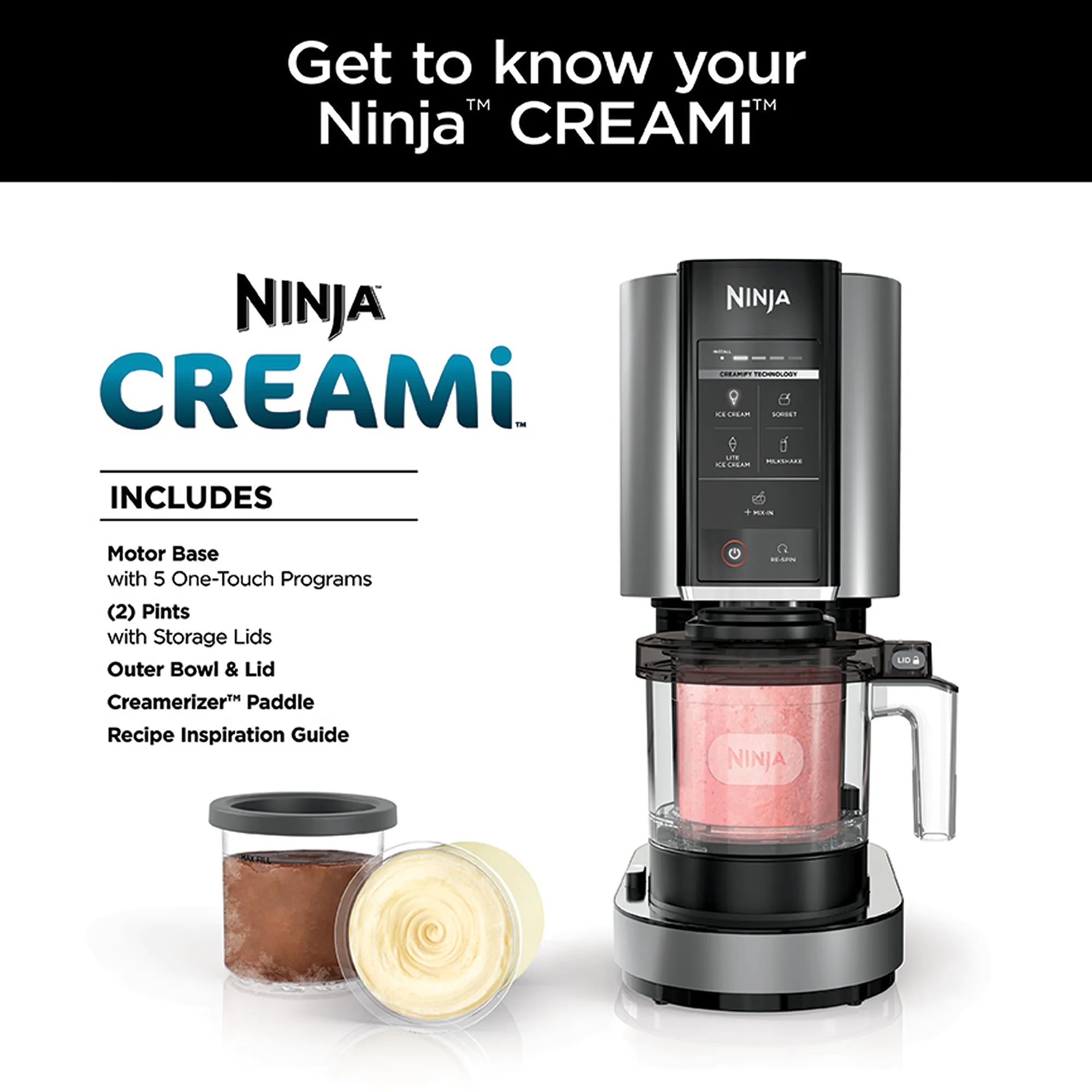 2026 2025 Ninja CREAMi™ – Machine à glaces maison personnalisée et polyvalente