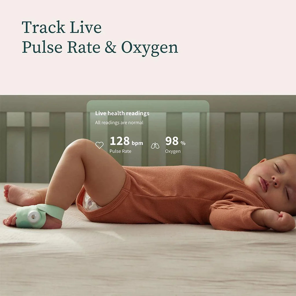 2026 2025 Owlet Dream Sock™ – Moniteur Bébé Intelligent avec Surveillance en Temps Réel du Pouls, de l’Oxygène et du Sommeil – Couleur Rose Poudré