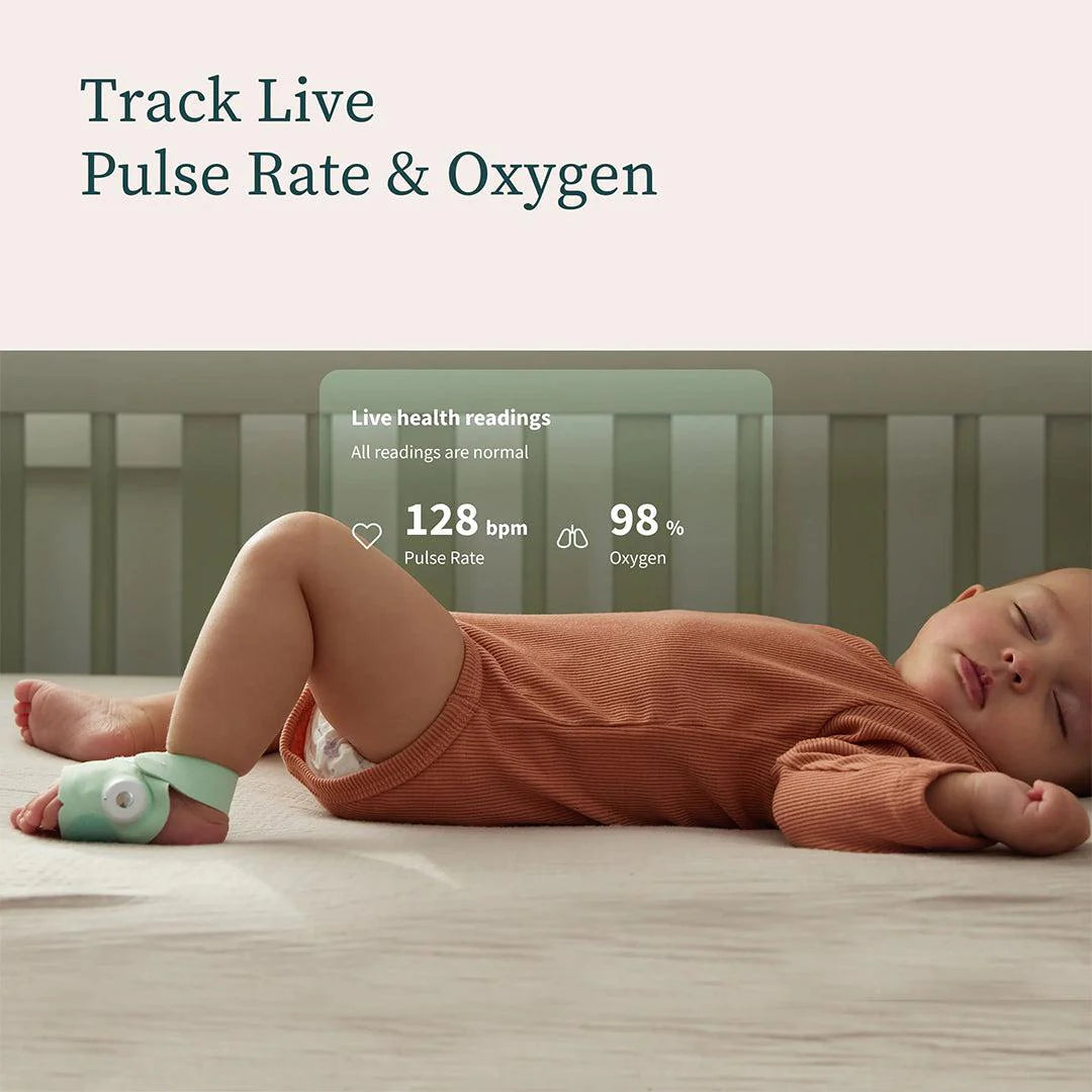 2026 2025 Owlet Dream Sock™ – Moniteur Bébé Intelligent avec Surveillance en Temps Réel du Pouls, de l’Oxygène et du Sommeil – Couleur Rose Poudré