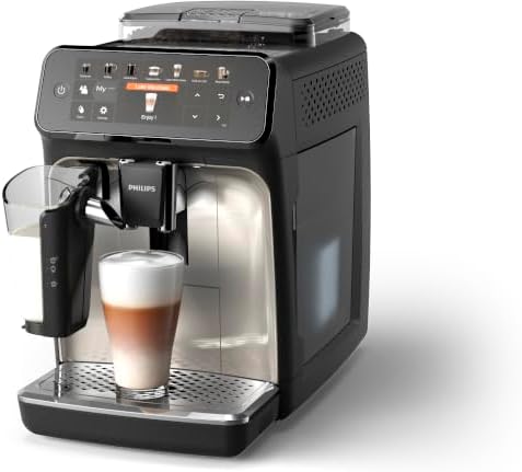 2026 Philips Série 5400 Machine Expresso - Café à Grain - LatteGo Mousseur à Lait, 12 Spécialités de Café, Affichage Intuitif, 4 Profils Utilisateur, Noir (EP5441/50)