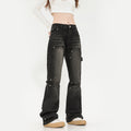 Women's Washed High Street Vintage Skinny Biker High Street Jeans - LAKD London