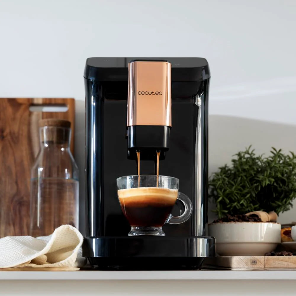 2026 2025 Machine à café entièrement automatique Cecotec Cremmaet Macchia Black Rose – 1350 W, Thermobloc, Pompe à 19 Bars, Système Plug&Play, Réservoir à café avec moulin intégré, Nettoyage automatique