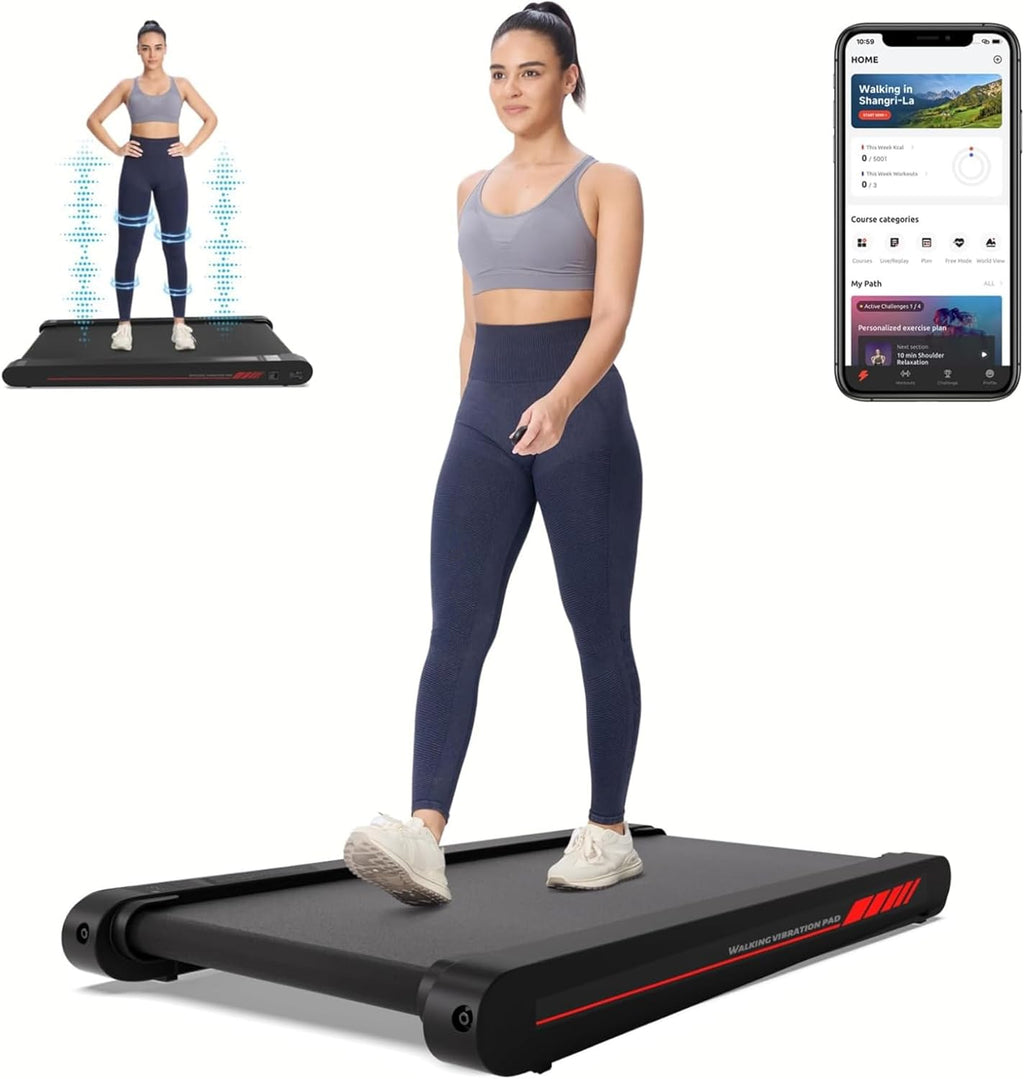 2026 2025 Sperax Tapis de Marche Vibrant avec Application, Tapis de Course 3 en 1 Sous Bureau, 2,5HP Faible Bruit, Tapis de Marche avec Télécommande, Tapis de Course Portable pour Bureau à Domicile