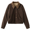 Doudoune couleur contrastée bomber doudoune matelassé en polyester pour femme