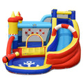 2026 Château Gonflable Style Bateau avec Toboggan Incurvé Zone de Saut Mur d'Escalade avec Gonfleur 450 W