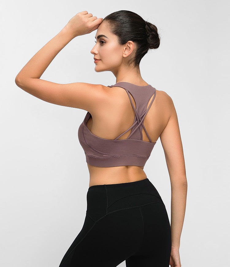 Women's Premium Contrast Panel Fitness Athletic Sports Bra Supportive - LAKD London