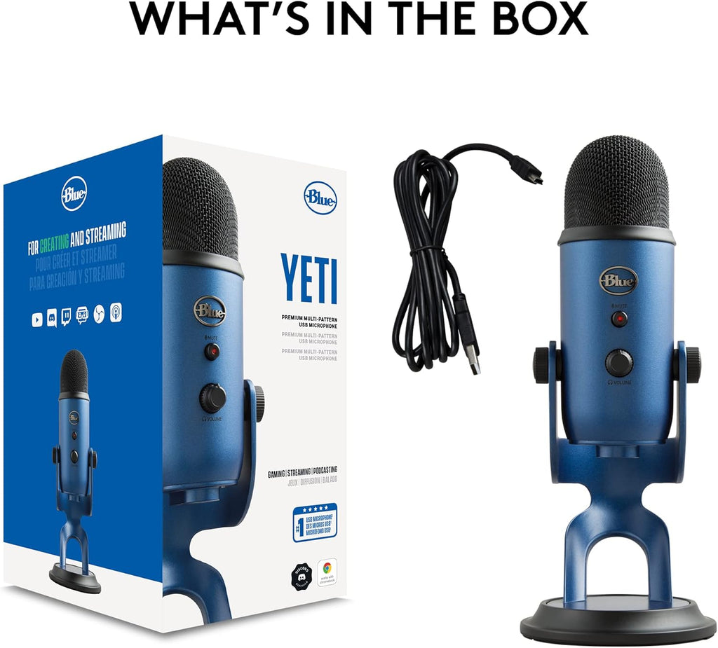 2026 2025 Logitech for Creators Microphone USB Blue Yeti (Noir)