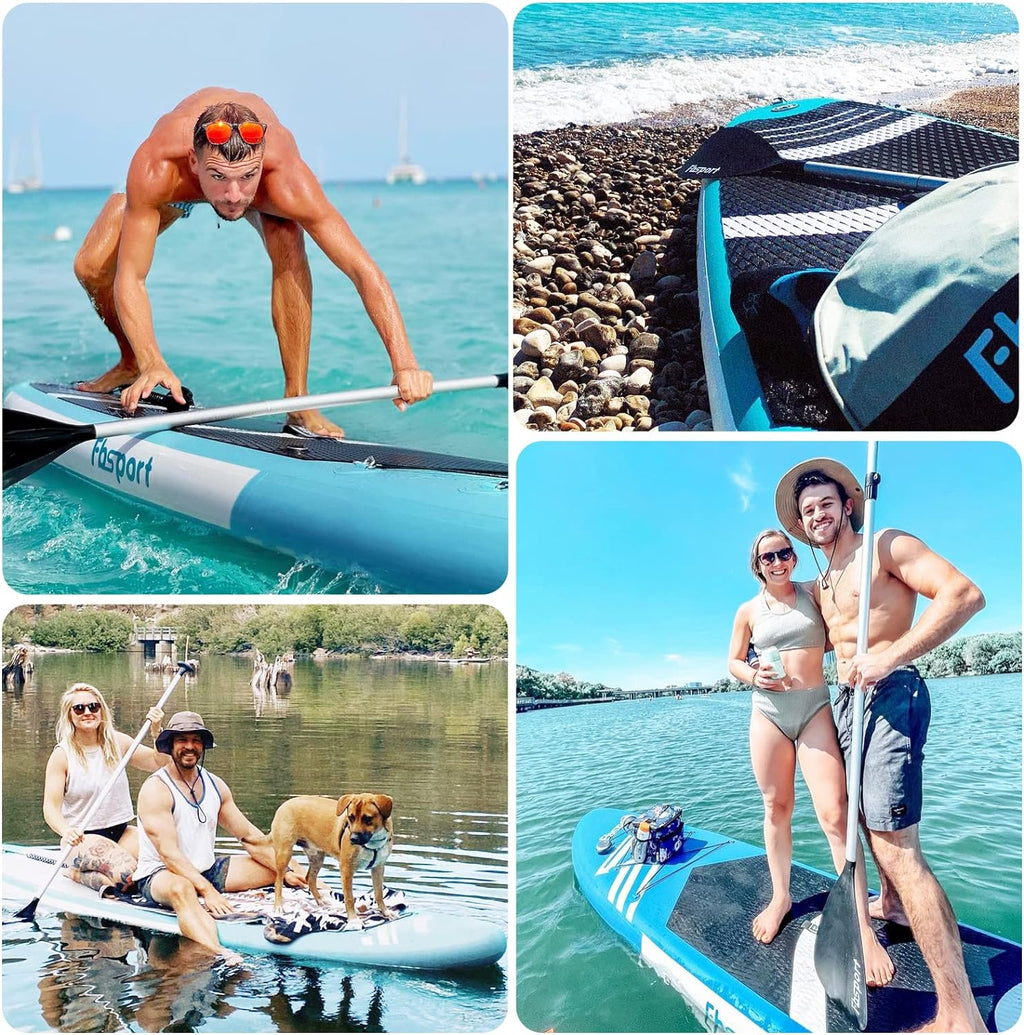 2026 Premium-Stand-Up-Paddle-Board, Yoga-Board mit strapazierfähigem SUP-Zubehör und Tragetasche | Breiter Stand, Surf-Kontrolle, rutschfestes Deck, Leine, Paddel und Pumpe für Jugendliche und Erwachsene