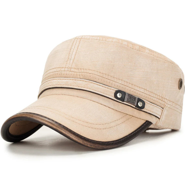 2026 Men's Casual Cotton Flat Cap Adjustable Sun Protection Everyday Style