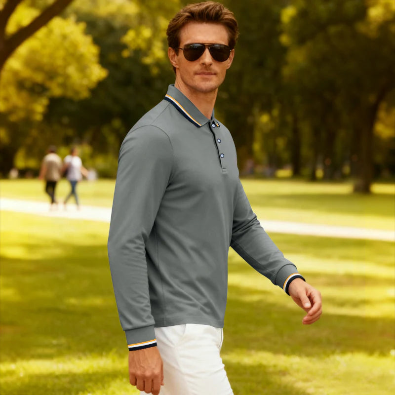 2026 Men's Casual Jacquard Polo Shirt Quick Drying Breathable Summer Style