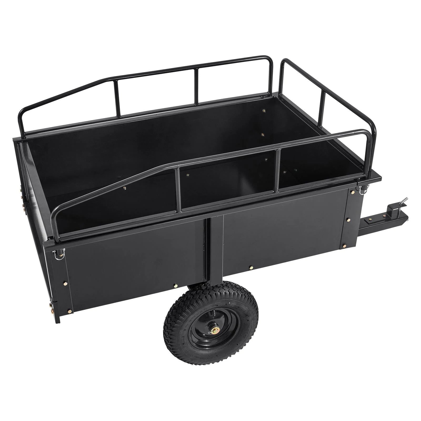 2026 VEVOR Hochleistungs-ATV-Anhänger, Kippwagen aus Stahl, 750 Pfund, 15 Kubikfuß, Gartenanhänger mit abnehmbaren Seitenwänden zum Fahren, L – MadeInUSA