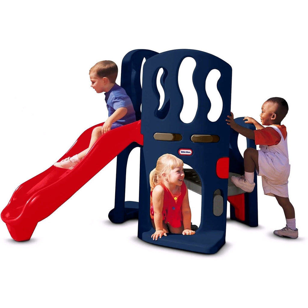 2026 Little Tikes Hide & Slide – Jouet d’escalade et toboggan – Bleu & Rouge, pour enfants de 2 à 6 ans