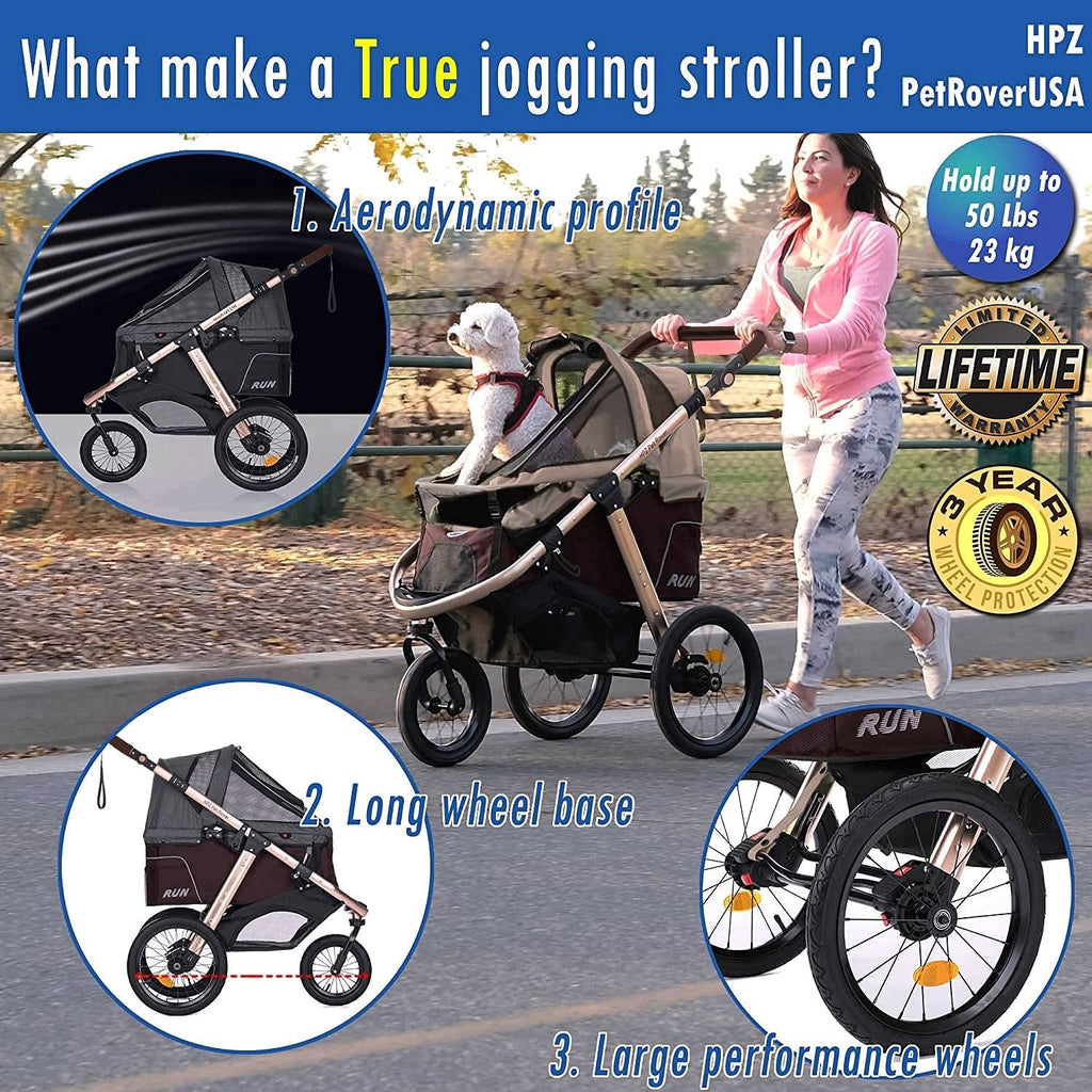 2026 Buggy de jogging sportif pour animaux avec roues en caoutchouc confort