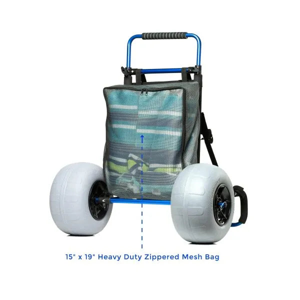 2026 My Beach Cart Heavy Duty Folding Beach Cart with BiMein Strandwagen, robuster, zusammenklappbarer Strandwagen mit großen Rädern und Ballonreifen zum Gleiten über Sandg Wheels and Balloon Tires to Glide Over Sand