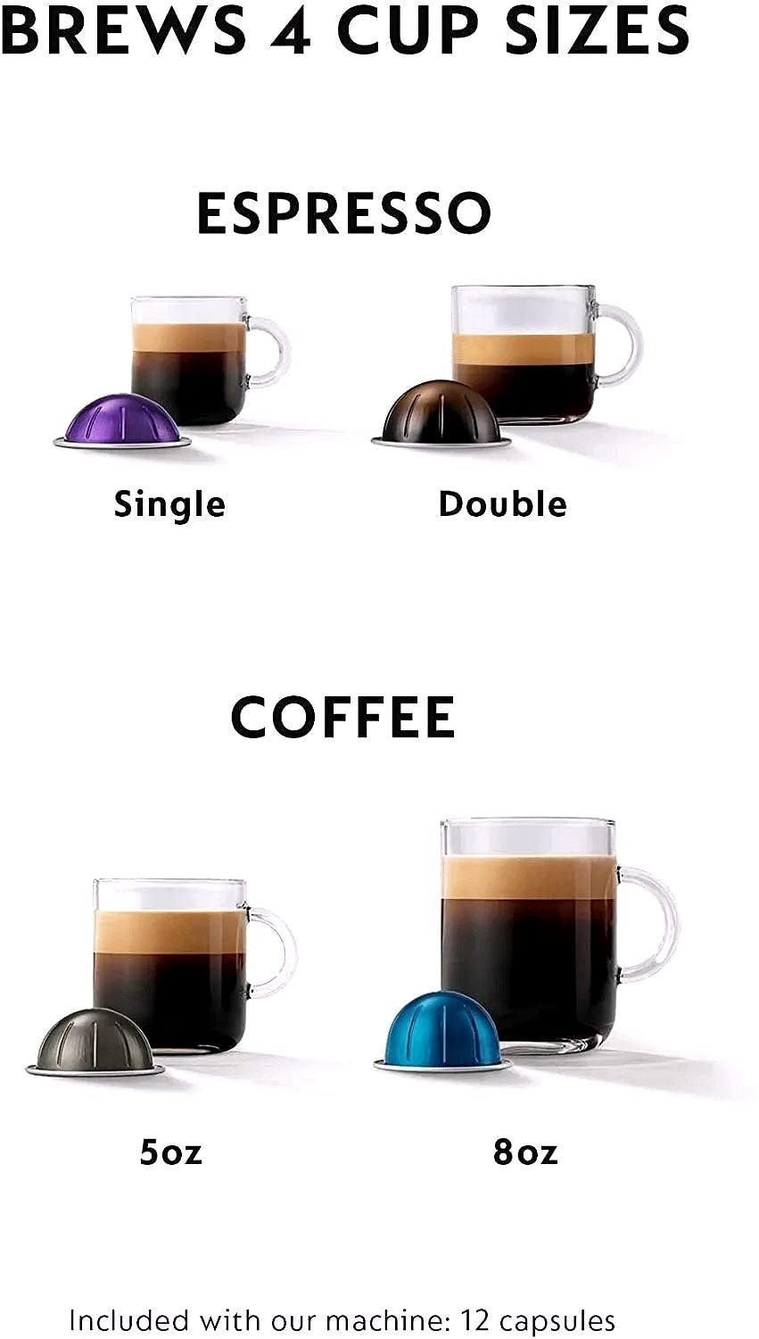 2026 Machine à café et espresso Nespresso Vertuo Plus par De'Longhi, grise, avec mousseur à lait Aeroccino