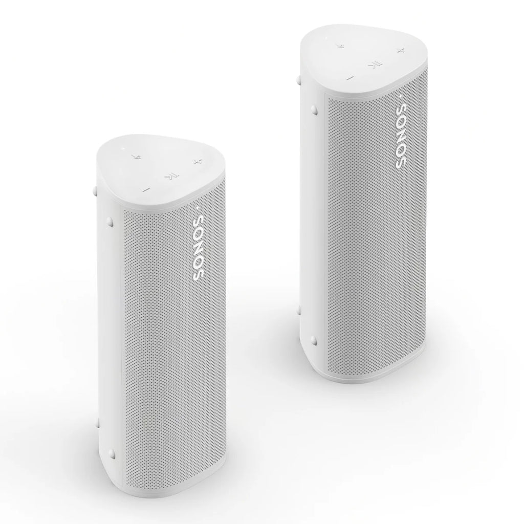 2026 2025 Enceinte Bluetooth Portable Étanche Sonos Roam 2 – Paire (Blanc) : Son Puissant et Clair Partout, Wi-Fi et Bluetooth, Autonomie Longue Durée
