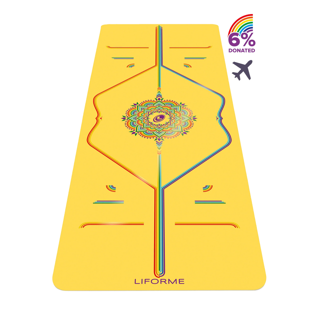 2026 2025 Tapis de Yoga de Voyage Liforme Rainbow – Alignement Coloré et Éco-Responsable