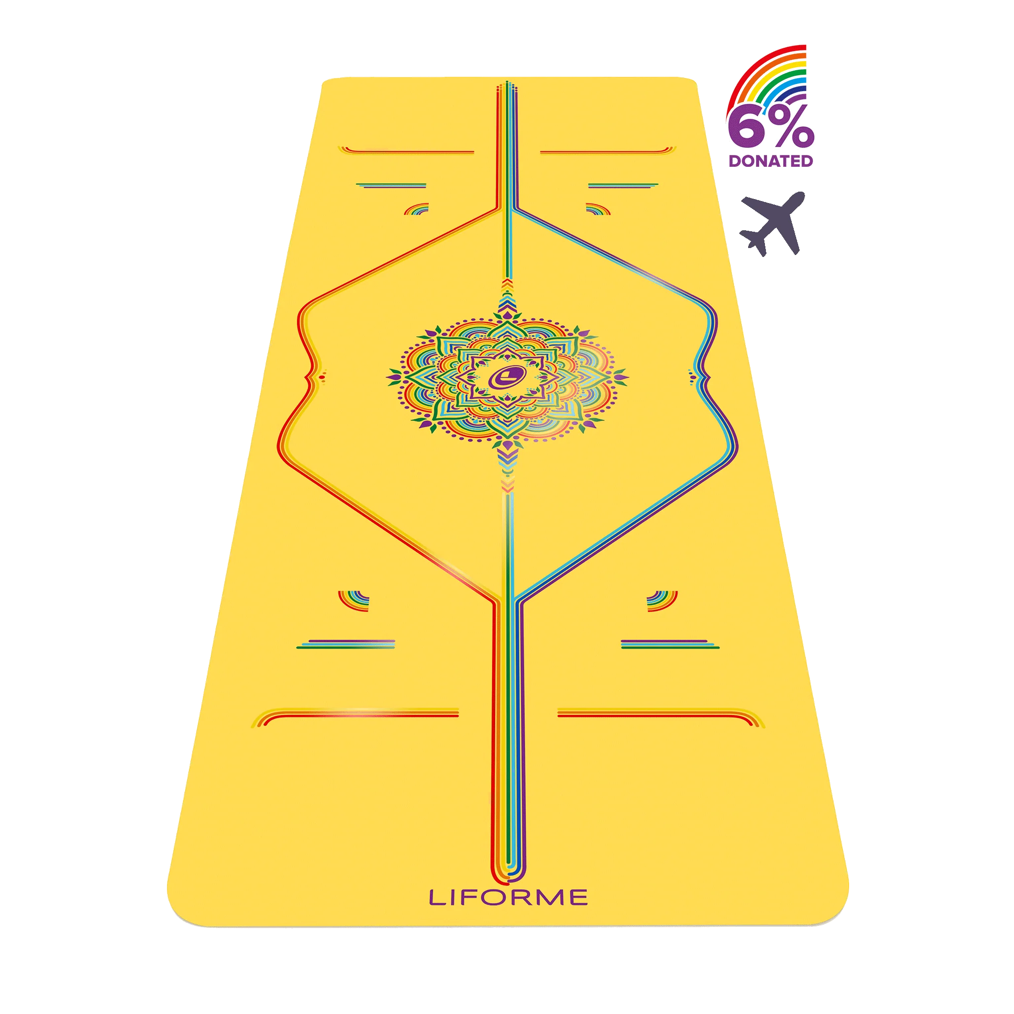 2026 2025 Tapis de Yoga de Voyage Liforme Rainbow – Alignement Coloré et Éco-Responsable