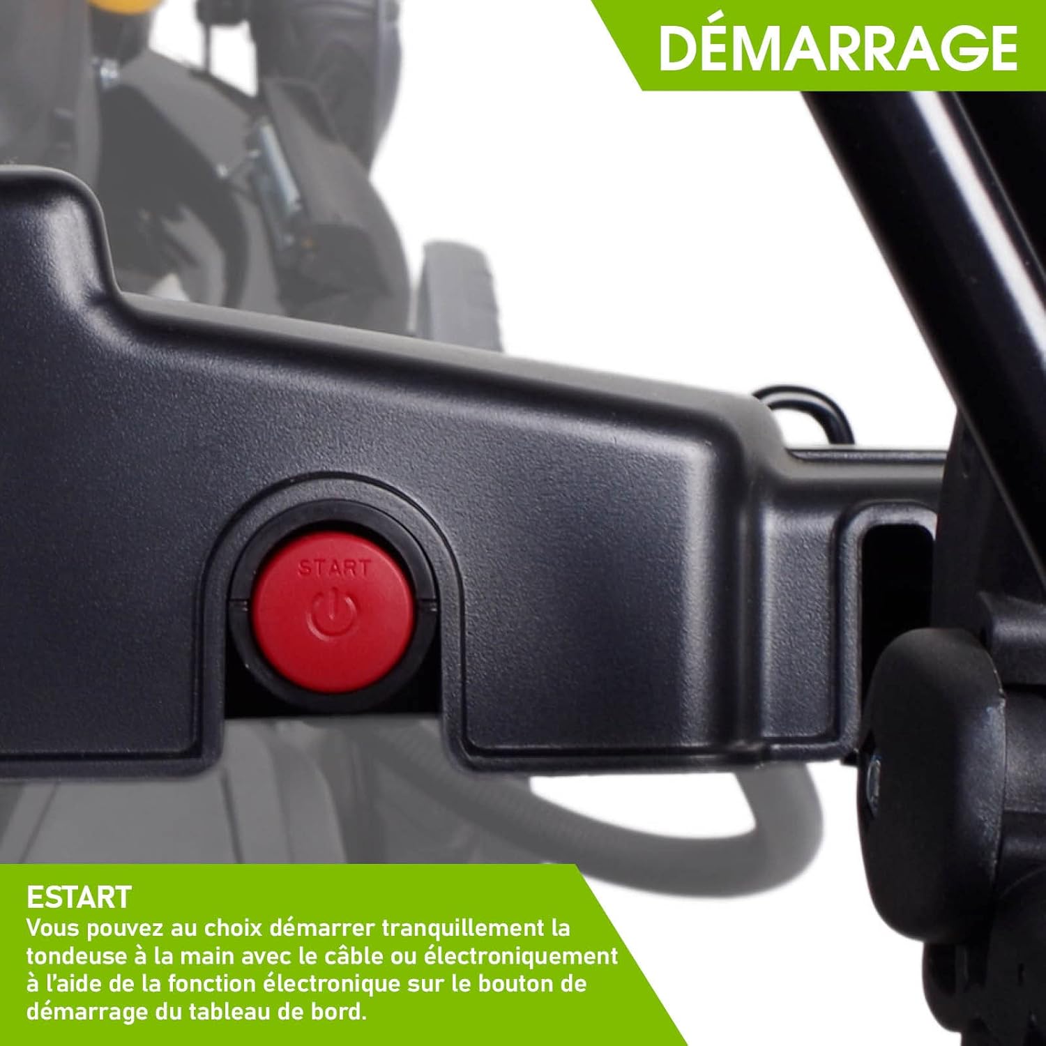 2026 BRAST tondeuse thermique 3 roues TRIKE E-START 224cc 53cm tractée démarrage électrique mulching 4en1 capot en tôle en acier 60l - moteur 4 temps de la marque française GT reglable