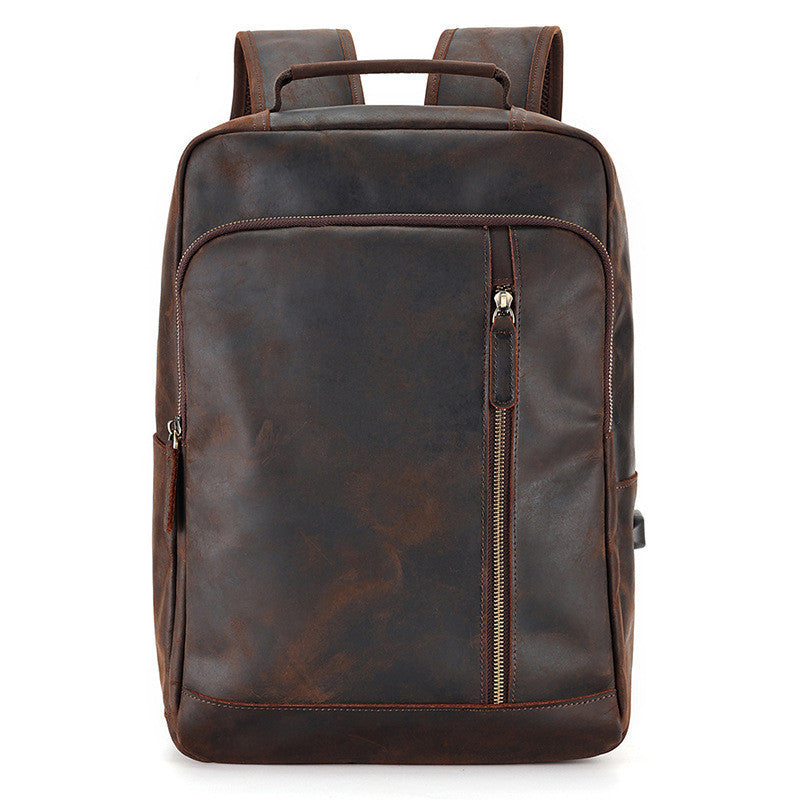 Men's Vintage Horse Leather Backpack Large Capacity Travel - LAKD London