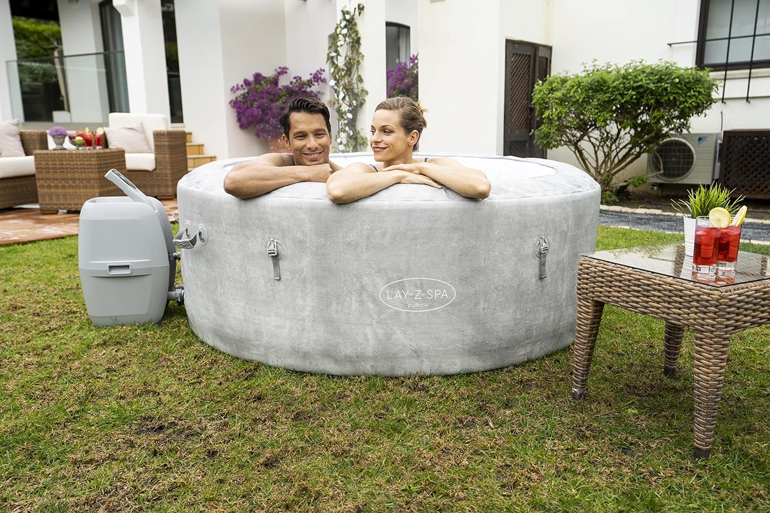 2026 Spa gonflable rond BESTWAY Lay-Z-Spa® Miami Airjet™ 2 - 4 personnes