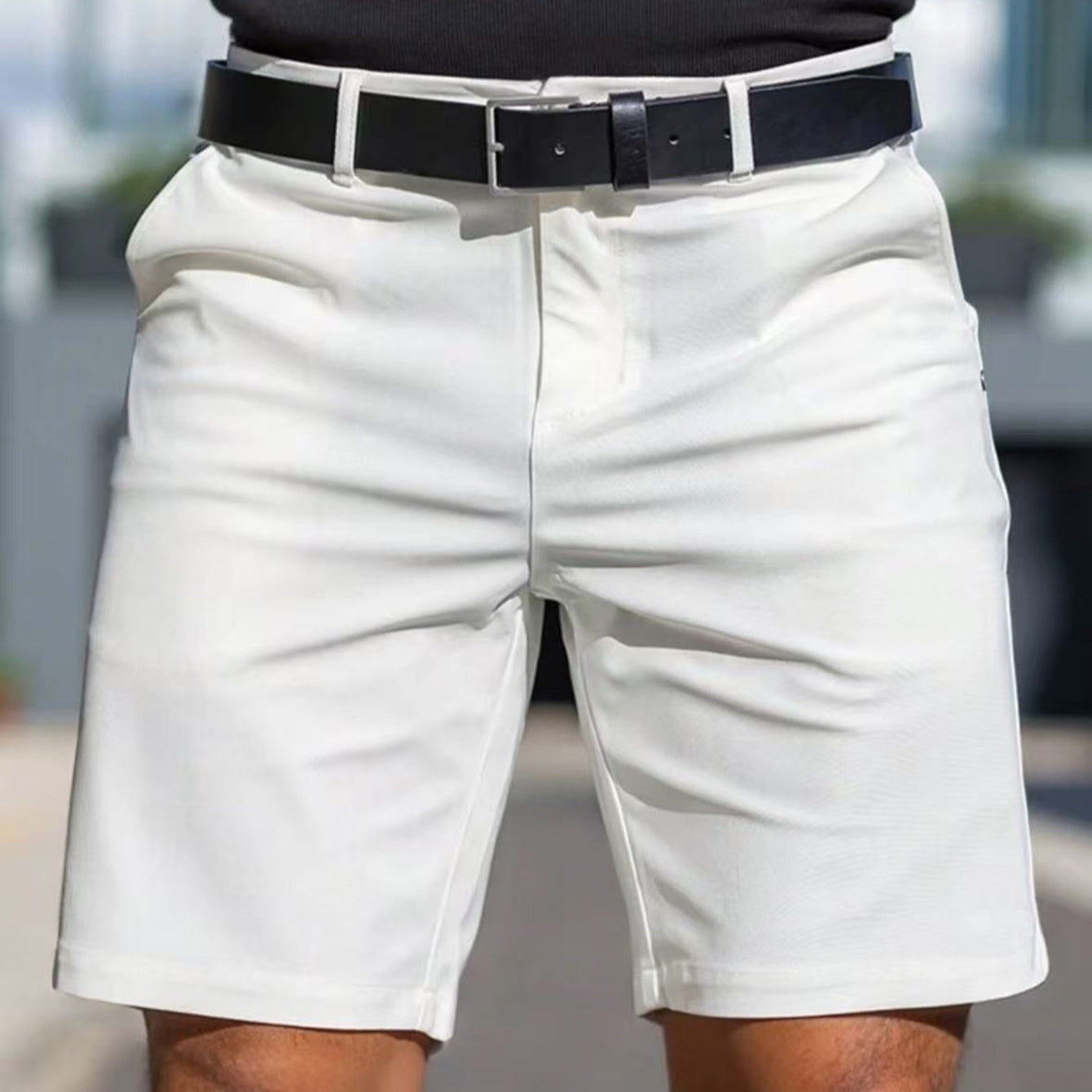 Short couleur unie été professionnel sport droit coupe décontracté pour homme