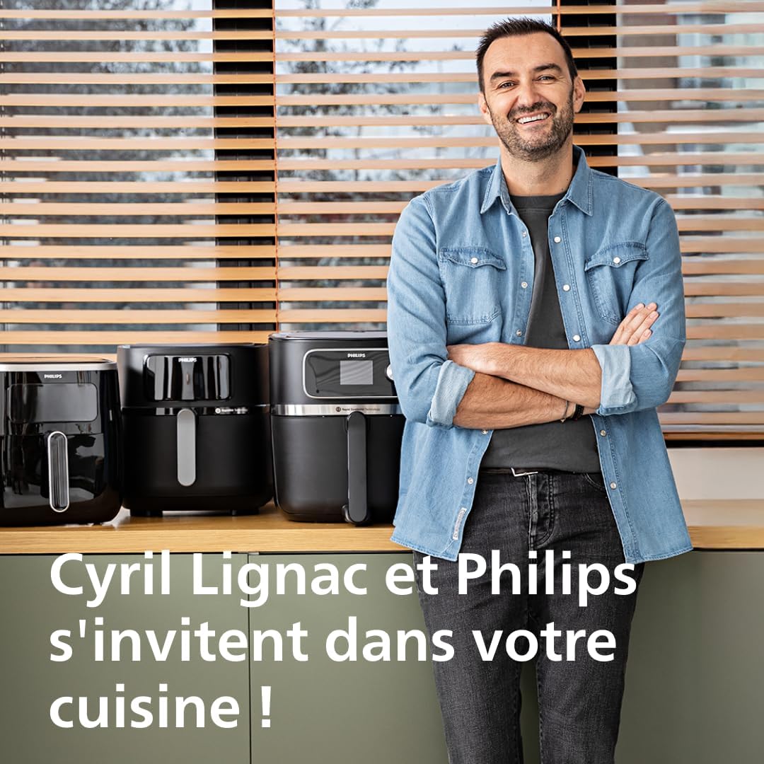 2026 2025 Friteuse à air Philips série 3000 7,2 L, fenêtre de cuisson, friteuse 16 en 1
