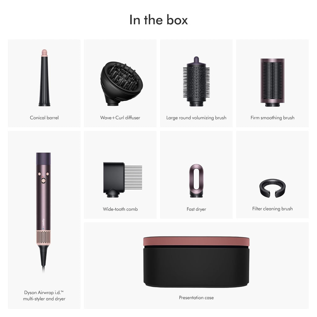 2026 2025 Dyson Airwrap i.d.™ Multi-Styler et Sèche-Cheveux – Édition Limitée Jasper Plum pour Cheveux Longs à Ondulés