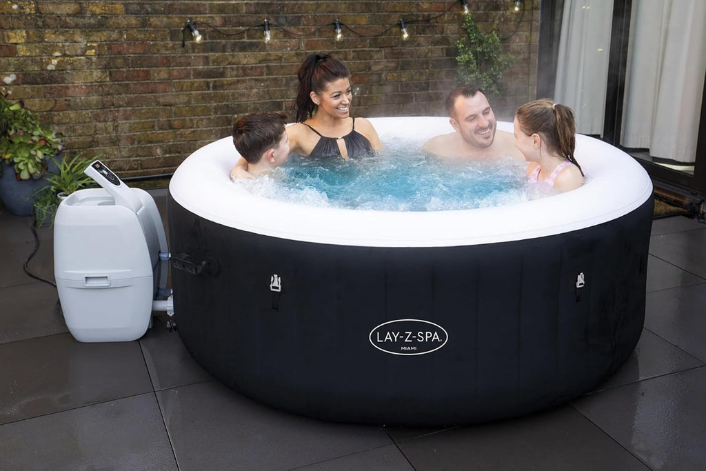 2026 Spa gonflable rond BESTWAY Lay-Z-Spa® Miami Airjet™ 2 - 4 personnes