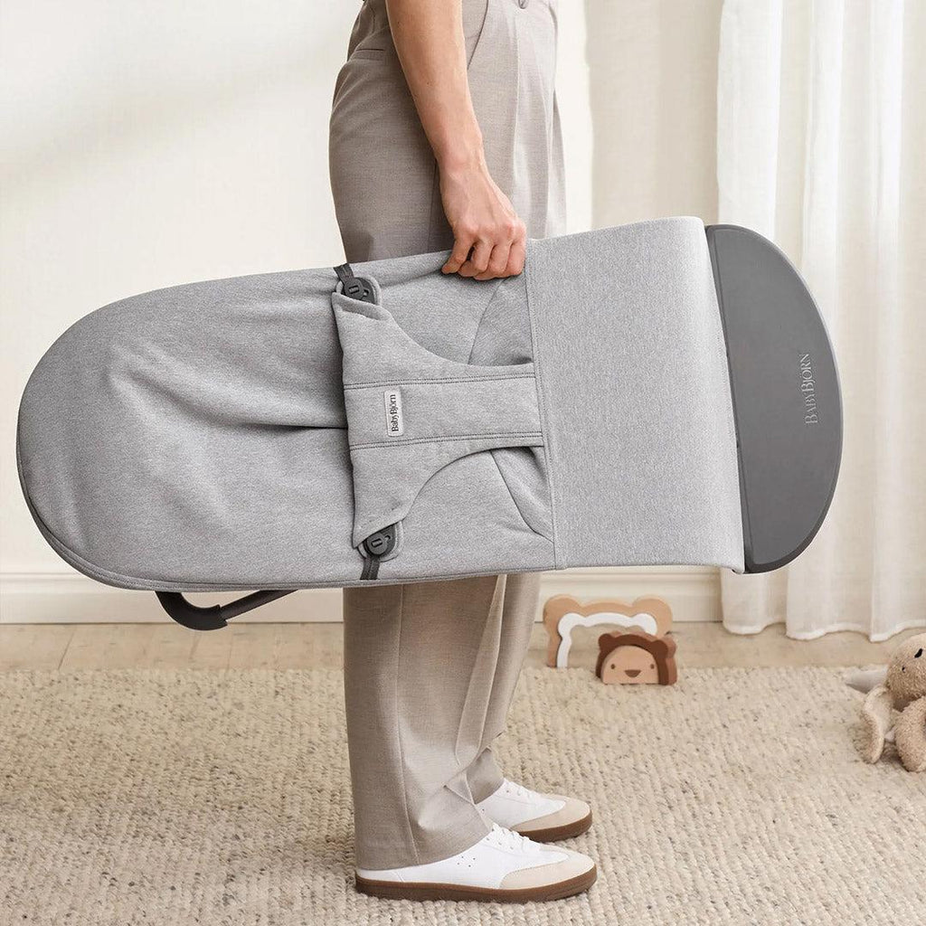 2026 2025 BabyBjörn Bouncer Bliss Woven Mélange - Gris Clair