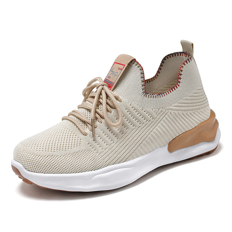Chaussures de running respirant en maille à lacets décontracté pour femme