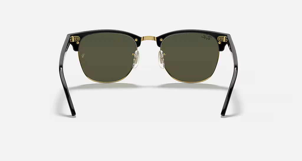 2026 2025 Lunettes de Soleil Ray-Ban Clubmaster Monture Noire / Verres Verts - RB3016 W0365 49-21