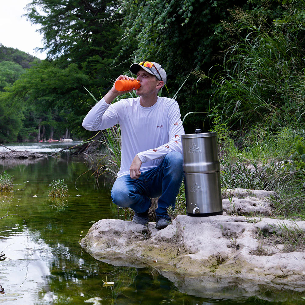 2026 2025 Alexapure Pro Système de Filtration d’Eau par Gravité – Purificateur d’Eau Domestique en Acier Inoxydable Réduit 206 Contaminants, Sans Électricité, Facile à Installer et à Entretenir