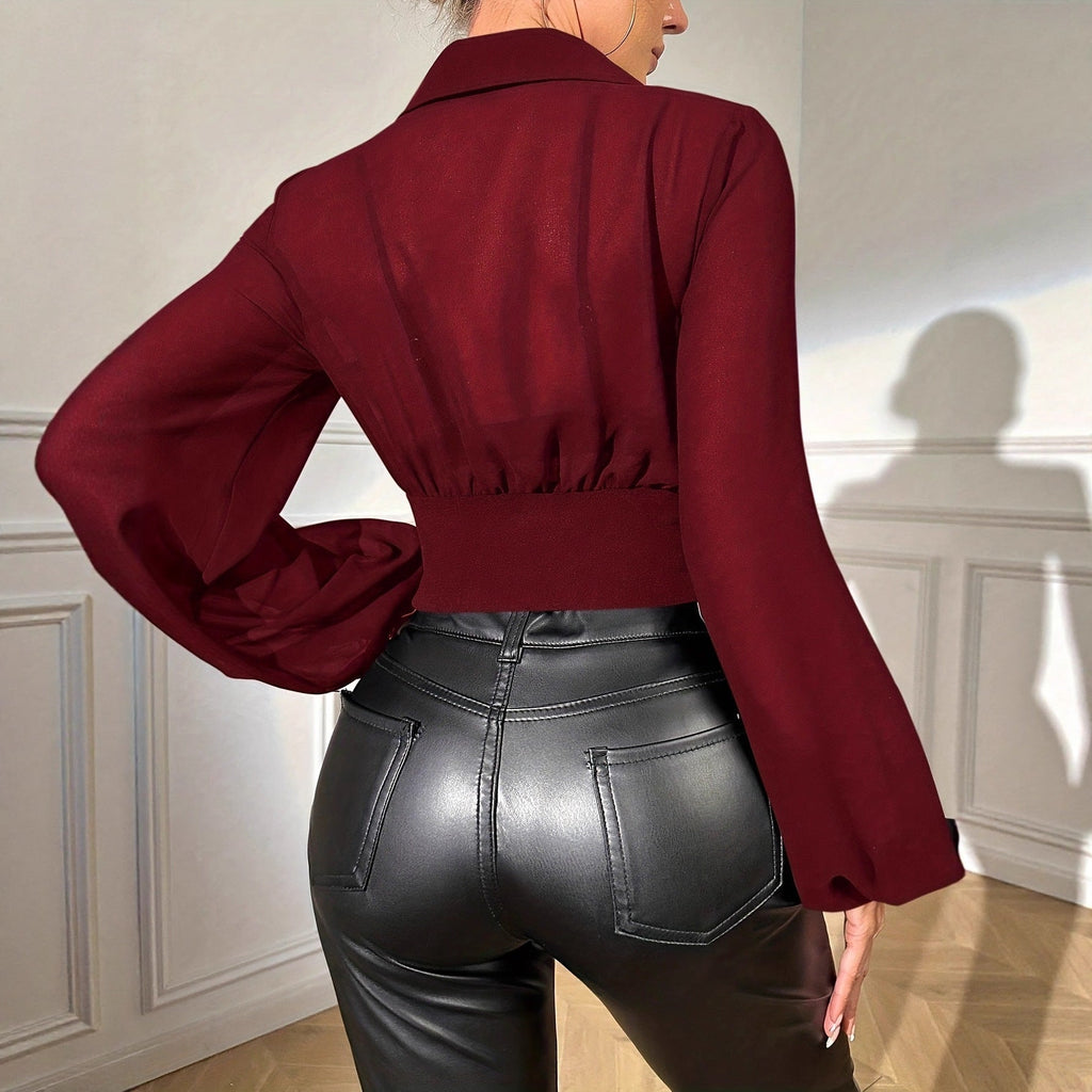 Chemise ajusté waist décontracté élégant confortable pour femme