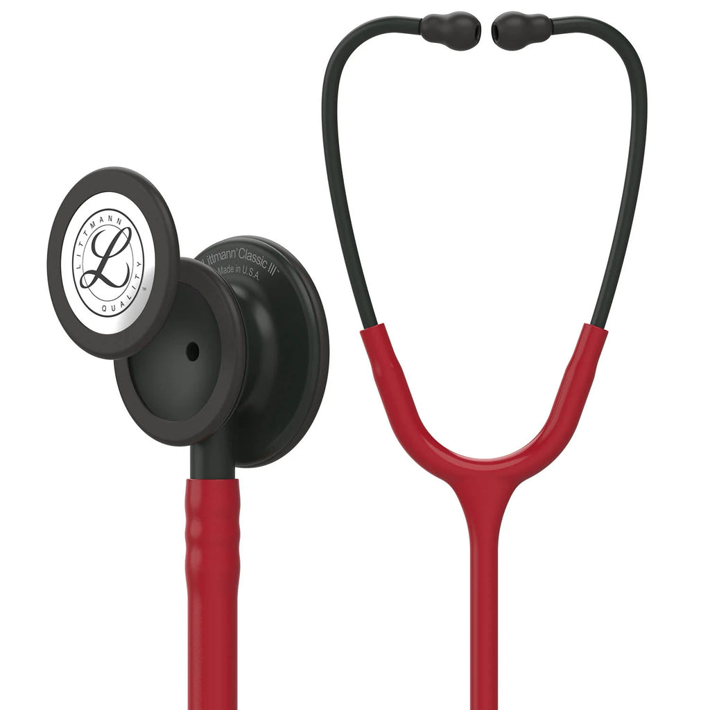 2026 2025 Stéthoscope Littmann Classic III Monitoring : Noir et Bourgogne 5868