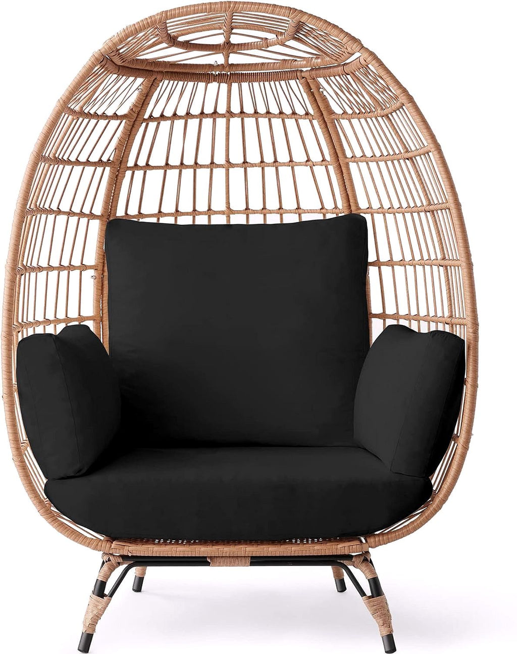 2026 Chaise à œuf en rotin Best Choice Products – Chaise longue surdimensionnée pour l'intérieur et l'extérieur, idéale pour la terrasse, le jardin et le salon