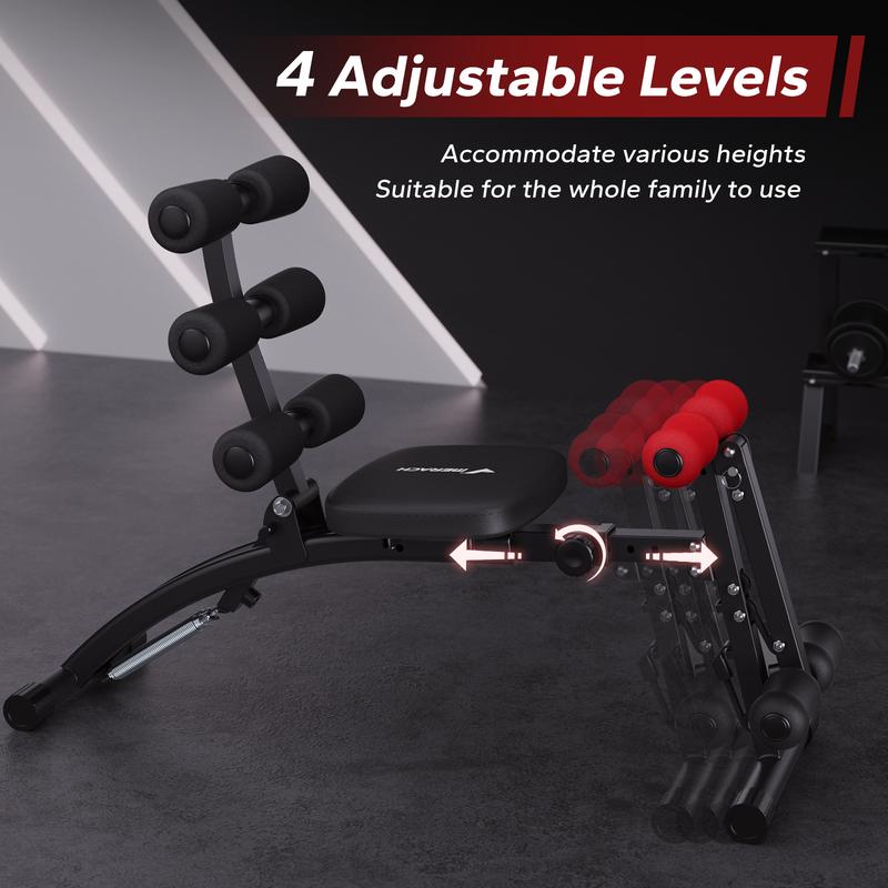 2026 MERACH Multi-Functional Adjustable Ab Machine Workout Bench Sit Up Machine Push Up Exercise Chair for Home Gym