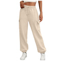 Jogging décontracté cargo doublé polaire baggy sport pour femme